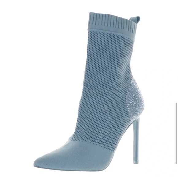 Steve Madden Majesty Blue High Heel Ankle Stilleto Boots - Picture 10 of 10